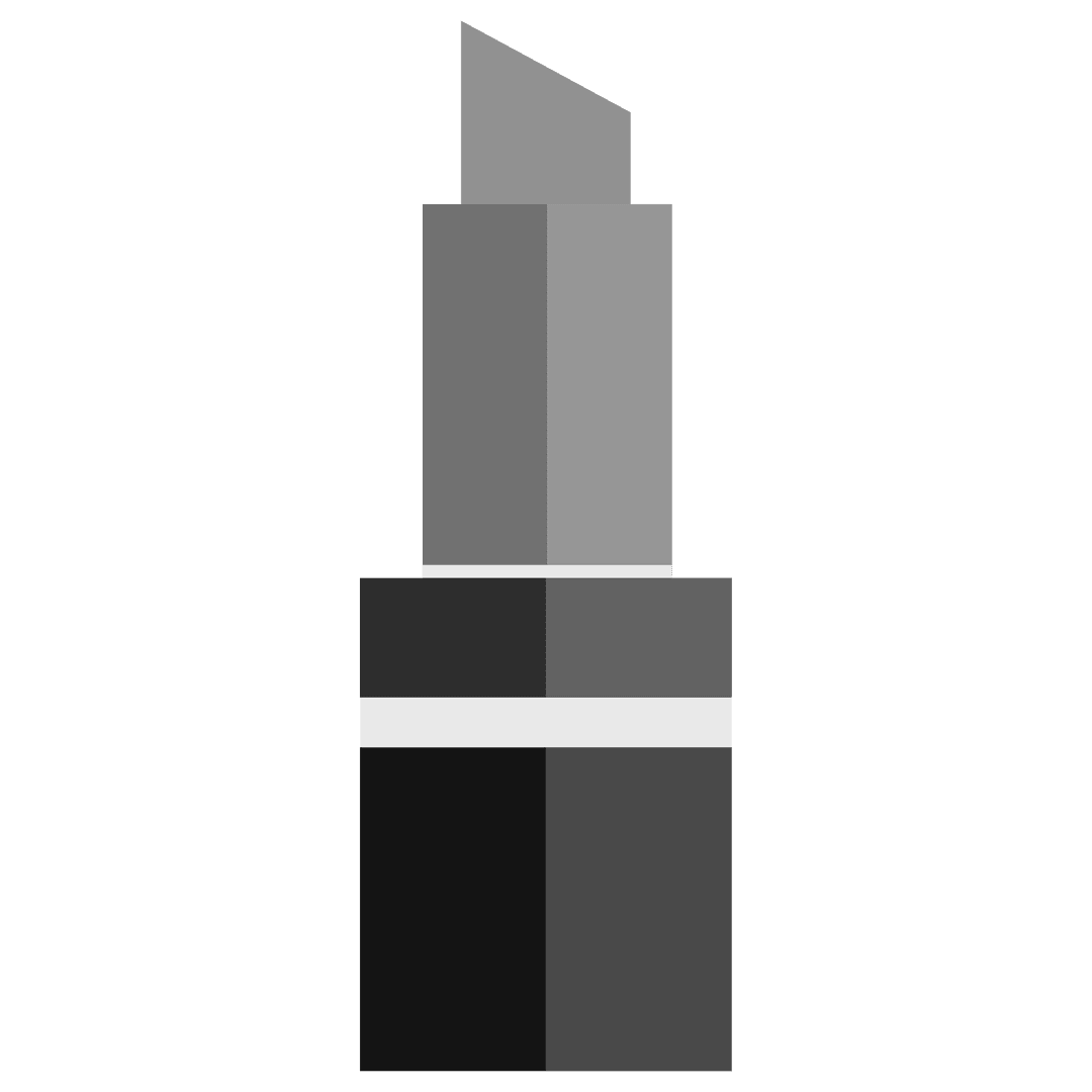 Gray Lipstick on Transparent Background Digital Illustration