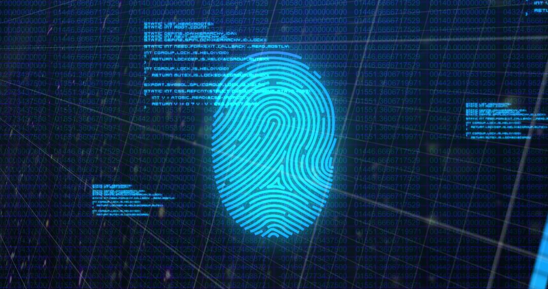 Biometric Fingerprint with Digital Data Overlay