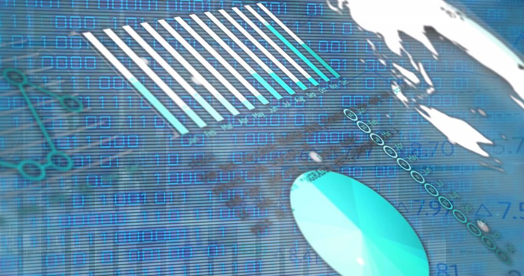 Abstract Data Analysis and Financial Growth Concept