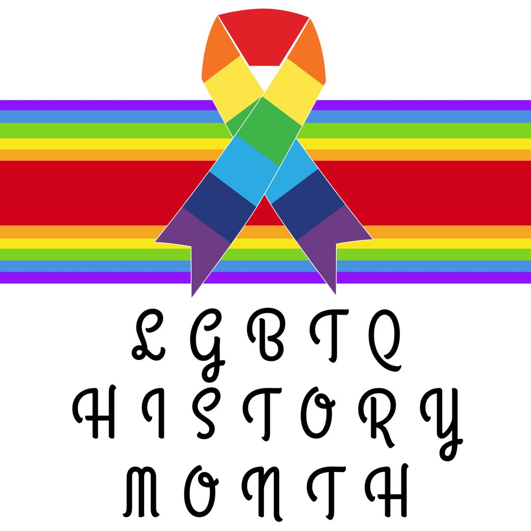Vibrant LGBTQ Pride Ribbon Celebrating History Month