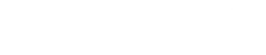 Elegant love is in the air typography on transparent background