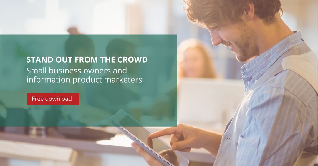 Smiling Man Using Tablet for Online Engagement