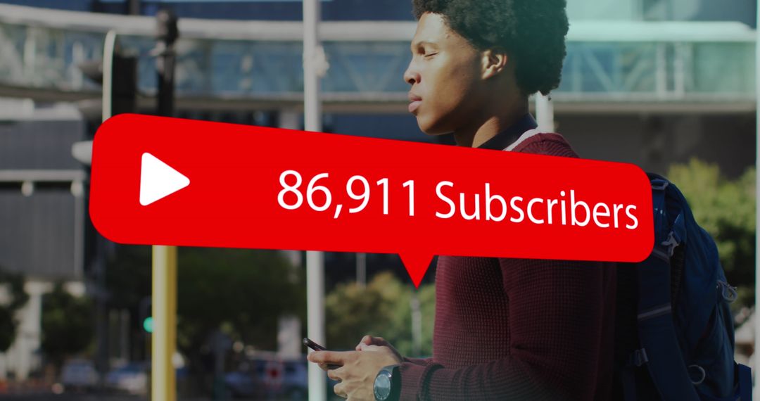 Social Media Influencer Checking Subscriber Count Montage