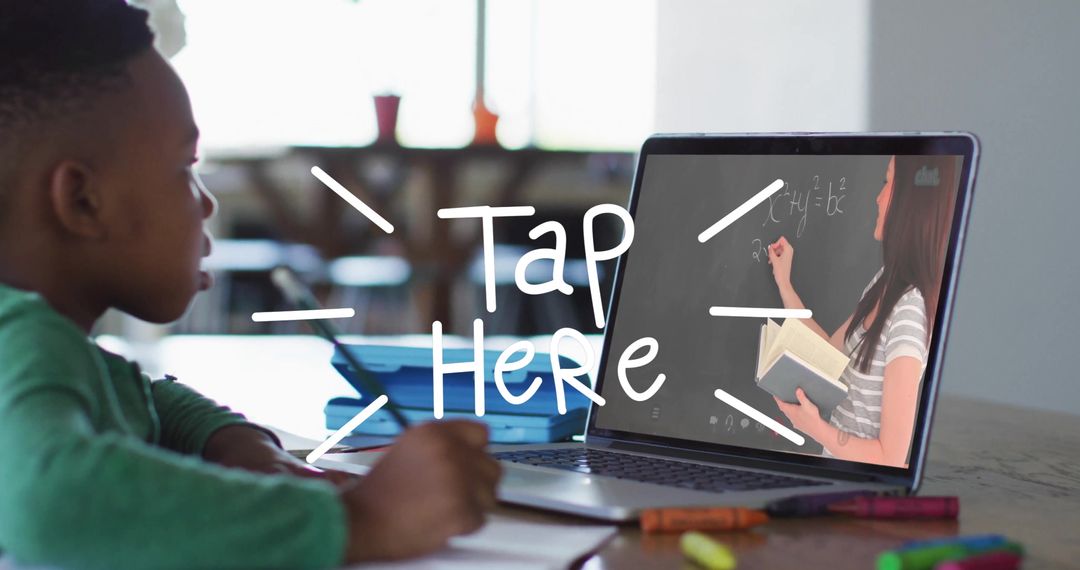 Student Learns Math Online with Interactive Digital Classroom