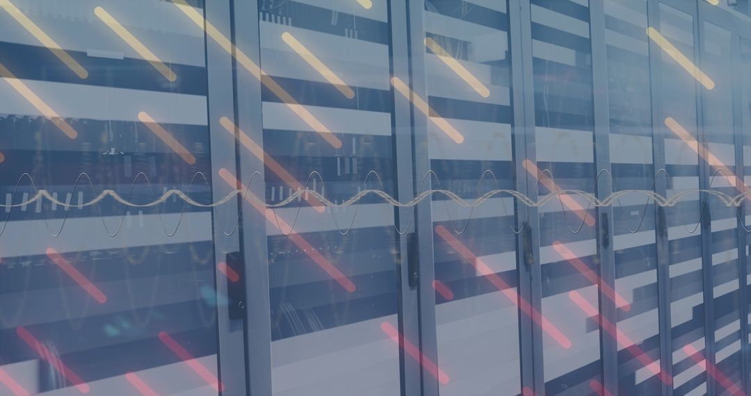 Futuristic Cloud Computing Illustration in Data Center