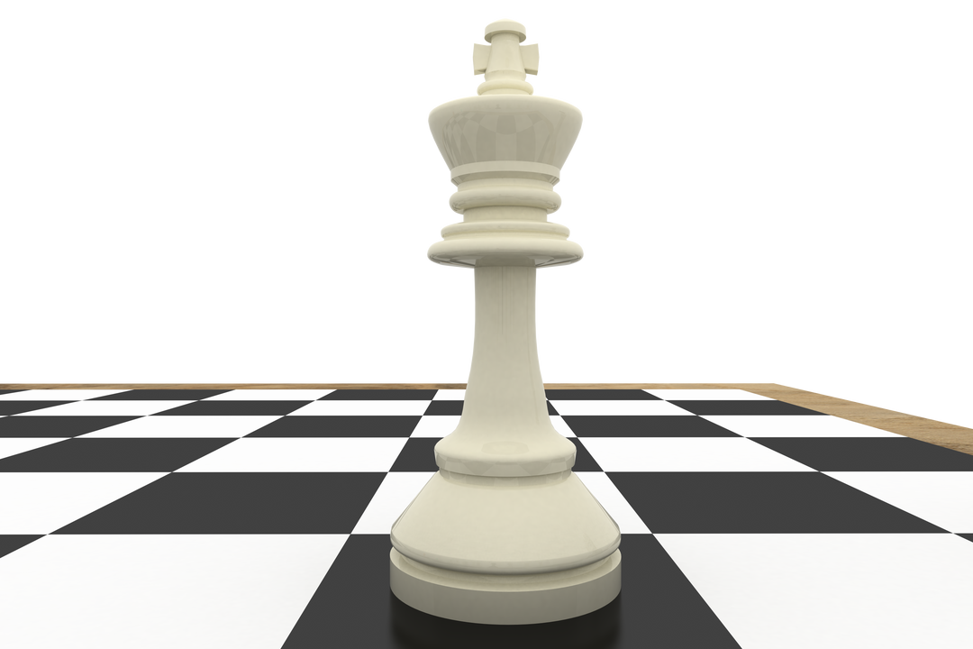 Transparent White King Chess Piece On Chess Board Isolated - Download Free Stock Images Pikwizard.com