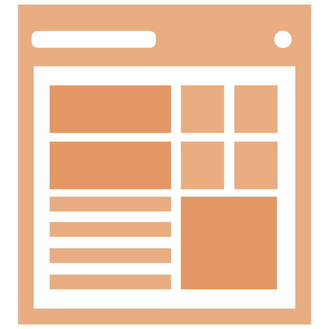 Digital Abstract Orange Grid on Transparent Background