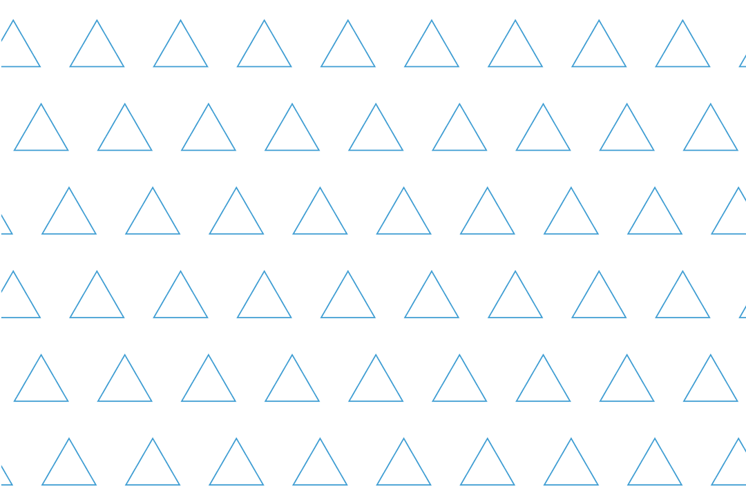 Blue triangle pattern repeated on transparent background vector