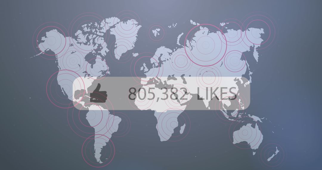 Global Social Media Data with World Map Infographic - Free Images, Stock Photos and Pictures on Pikwizard.com