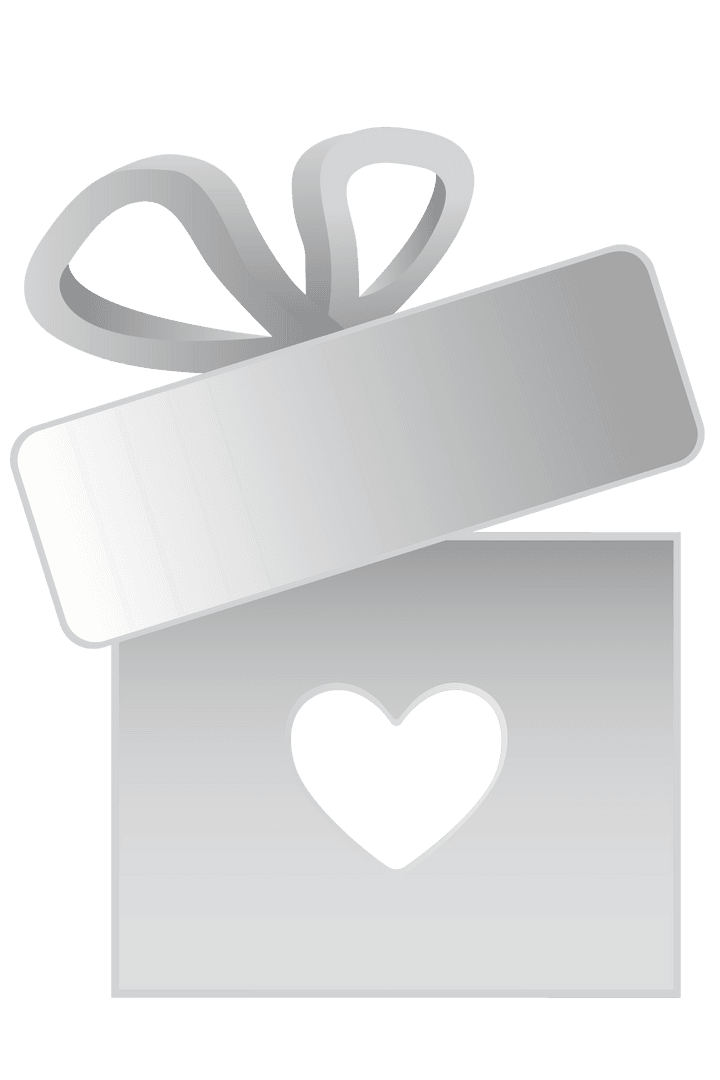Elegant Transparent Gift Box with Heart Illustration