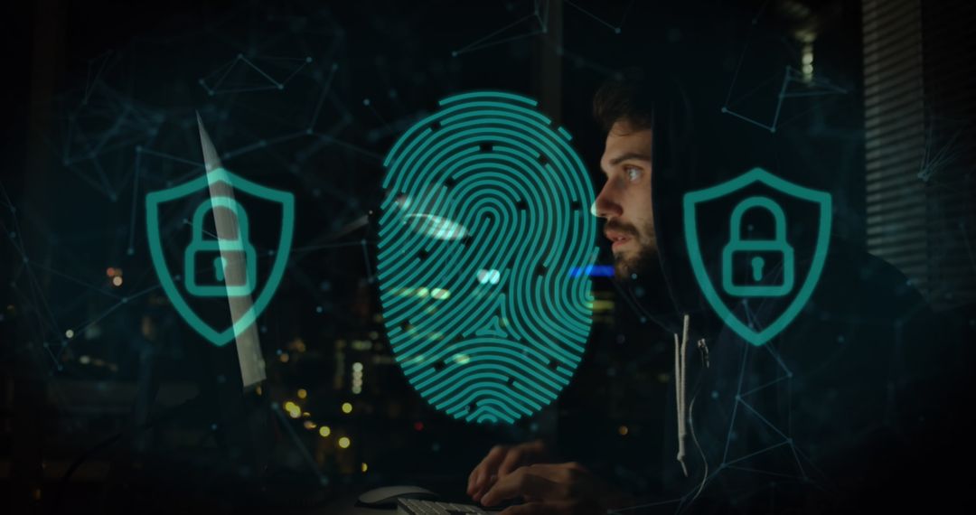 Male Professional Analyzing Digital Security Data