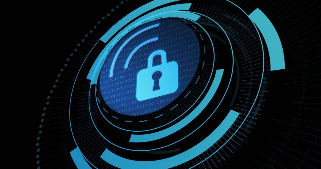 Digital Lock and Cyber Security Innovation Concept