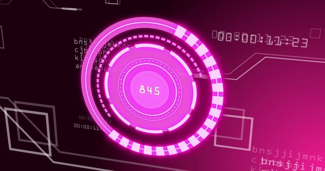 Futuristic Data Interface with Circular Radar Screen