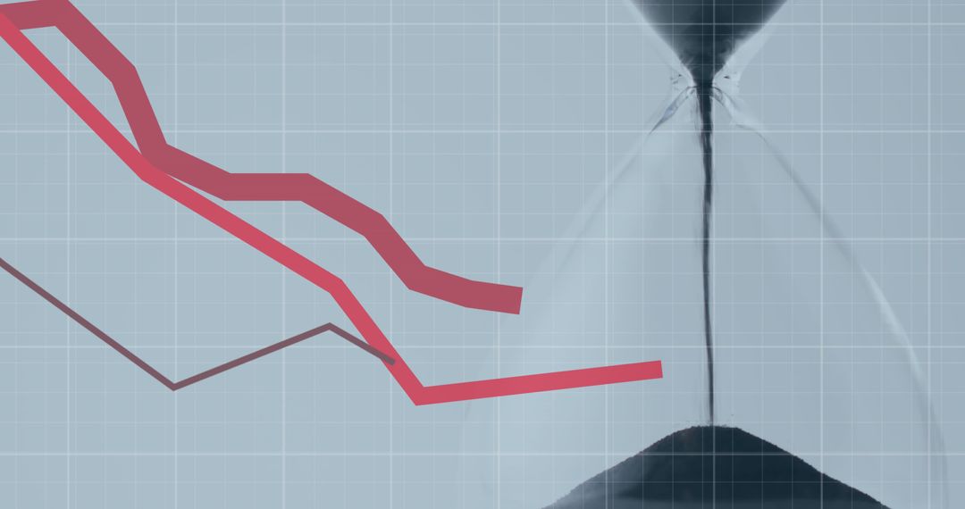 Financial Decline Concept with Hourglass Shadow