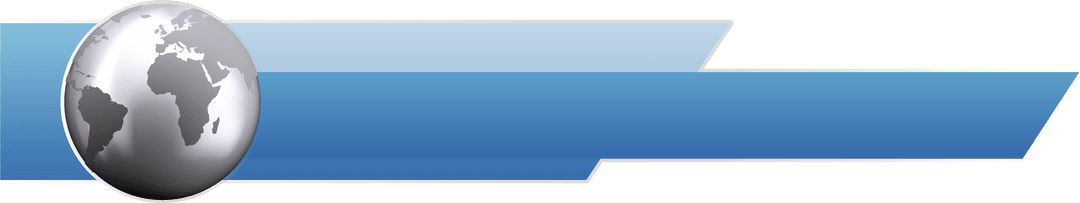 Transparent Globe with Blue Lines on Clear Background