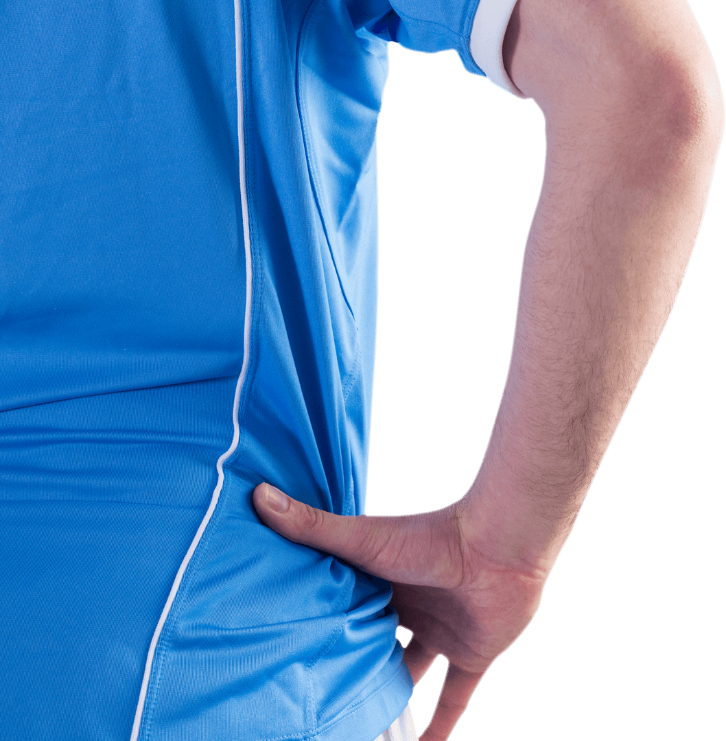 Transparent Background Rugby Player Arm Posture Ready to Play
