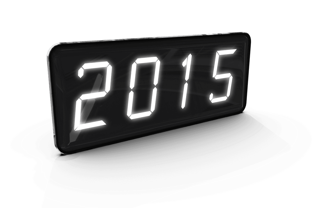 2015 Digital Display on Smartphone Transparent Background