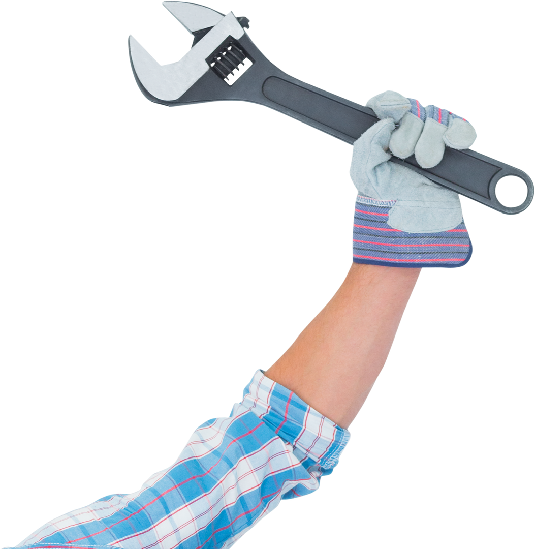 Manual Worker Hand Holding Adjustable Wrench Tranparent Background - Download Free Stock Images Pikwizard.com