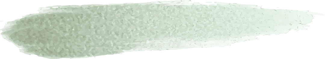 Abstract Green Brush Stroke with Watercolor Effect on Transparent Background