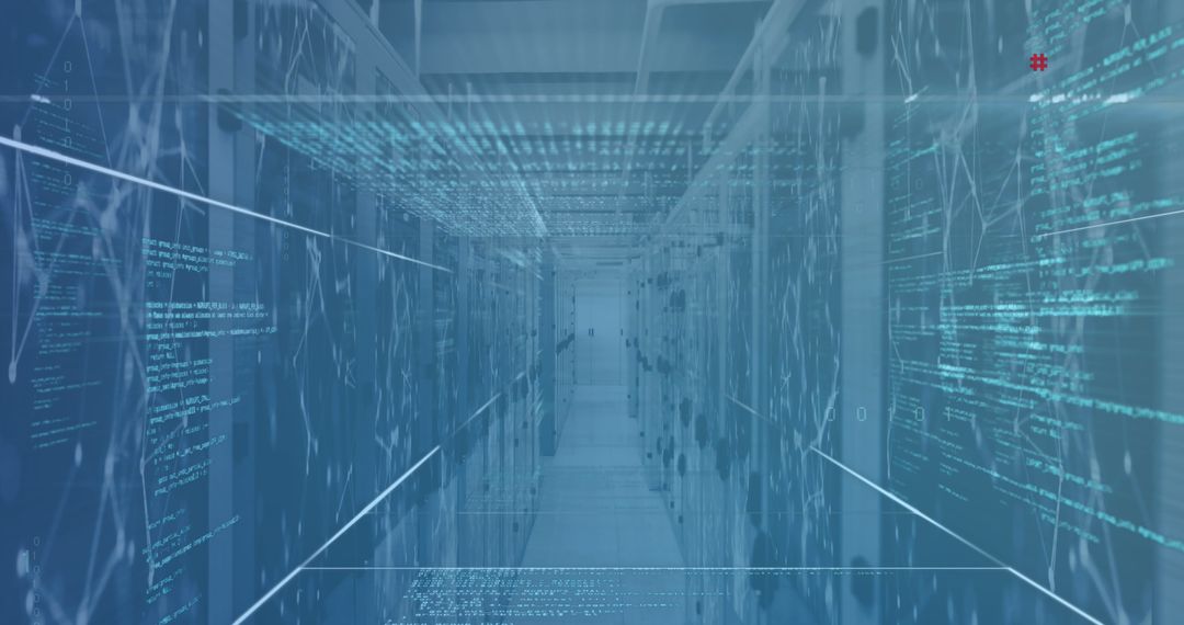 Digital Interface Over Server Room Visualization