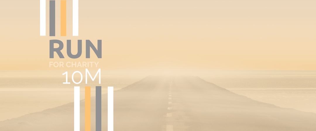 Motivational Charity Run Advertisement with Open Road