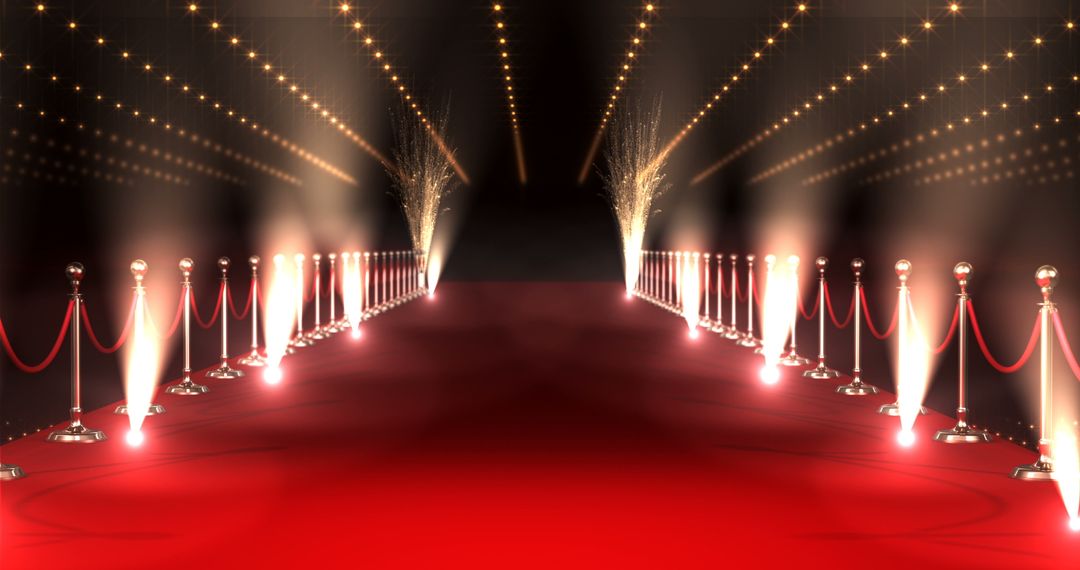 Luxury Red Carpet Walkway with Glamorous Spotlights - Free Images, Stock Photos and Pictures on Pikwizard.com