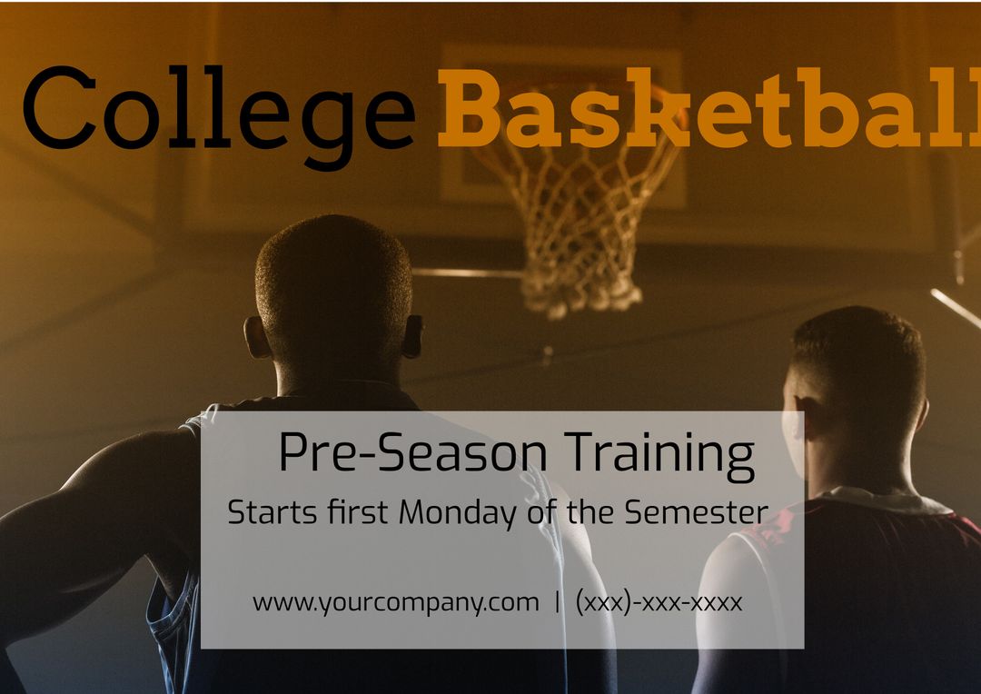 College Basketball Players Anticipating Pre-Season Training - Download Free Stock Templates Pikwizard.com