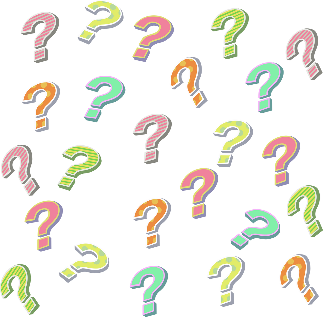 Colorful Question Marks Collection on Transparent Background - Download Free Stock Images Pikwizard.com