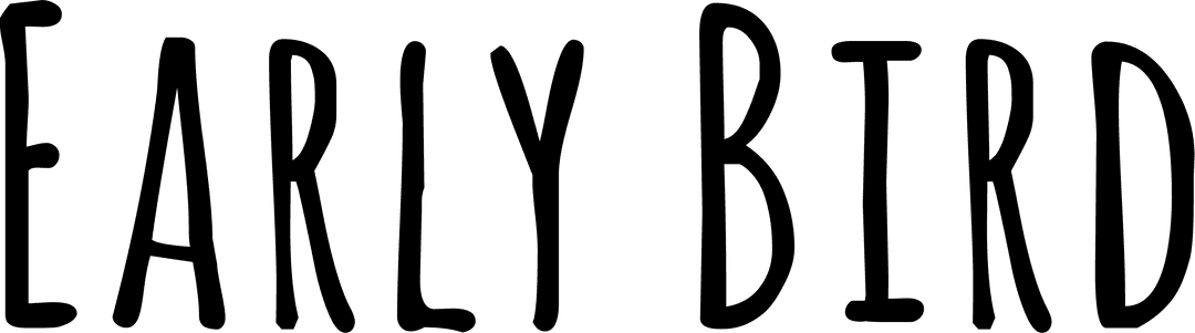 Early Bird Motivational Script on Transparent Background