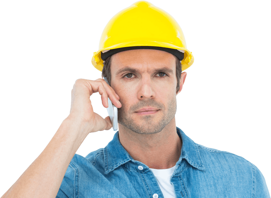 Transparent Workers: Carpenter Communicating on Mobile Phone