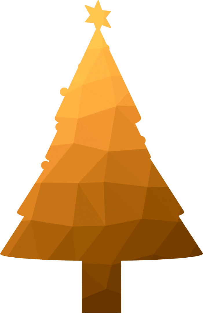 Geometric Transparent Christmas Tree with Star Design