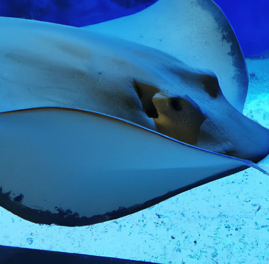 Close-up of Giant Manta Ray Swimming Underwater in Aquarium - Free Images, Stock Photos and Pictures on Pikwizard.com