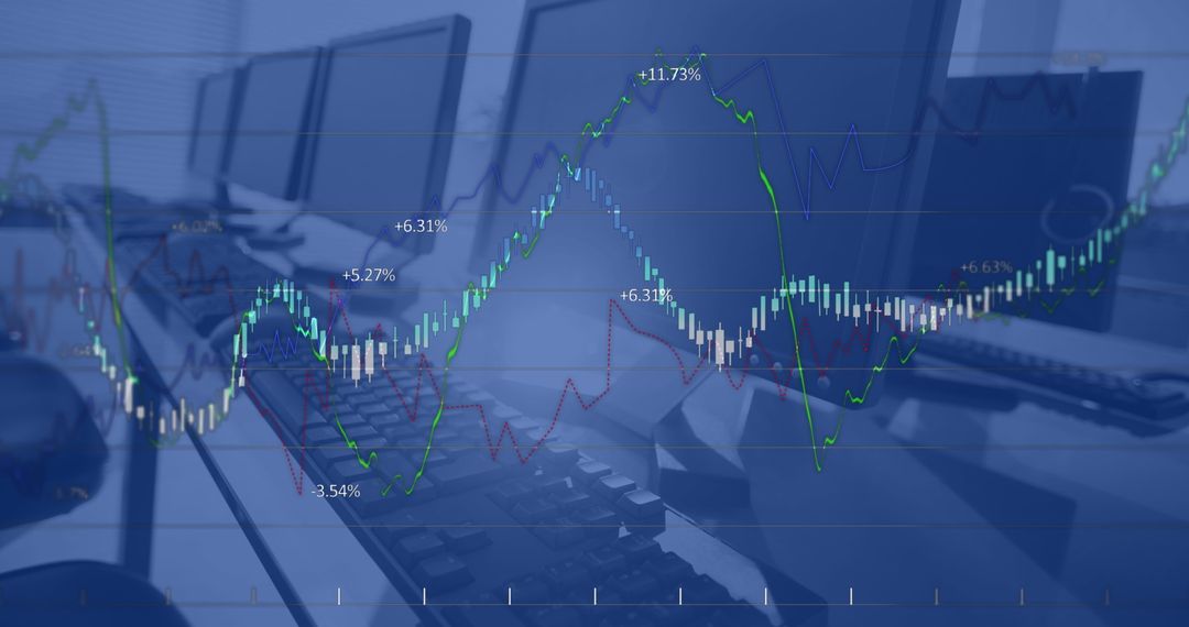 Financial Data Analysis on Modern Office Desks