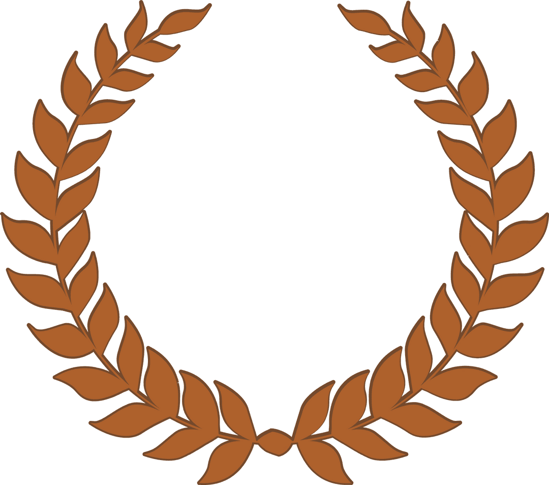 Ornamental Laurel Wreath Transparent Layer Design