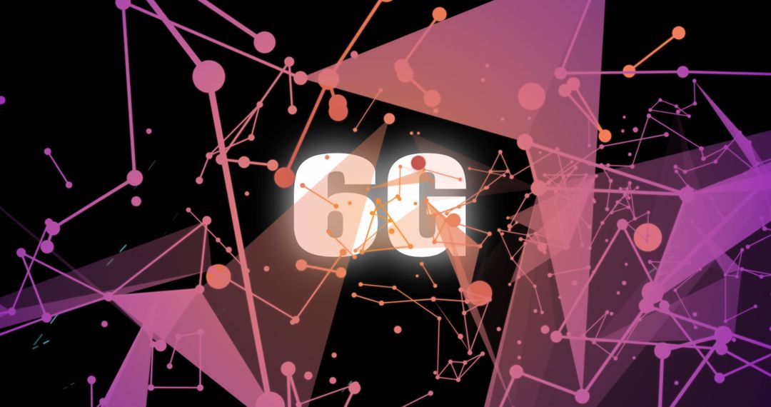 Futuristic 6G Technology Concept with Geometric Connections