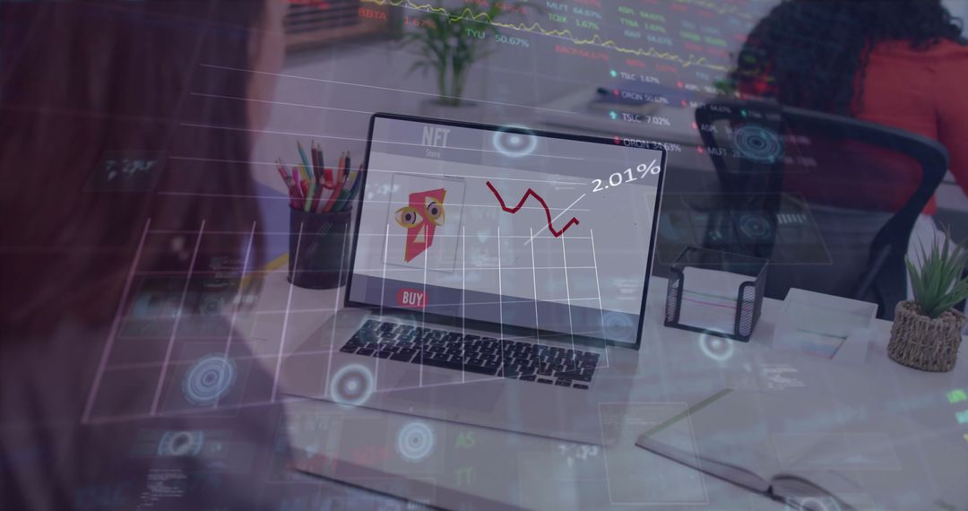 Analyzing Stock Trends on Laptop with Holographic Financial Data