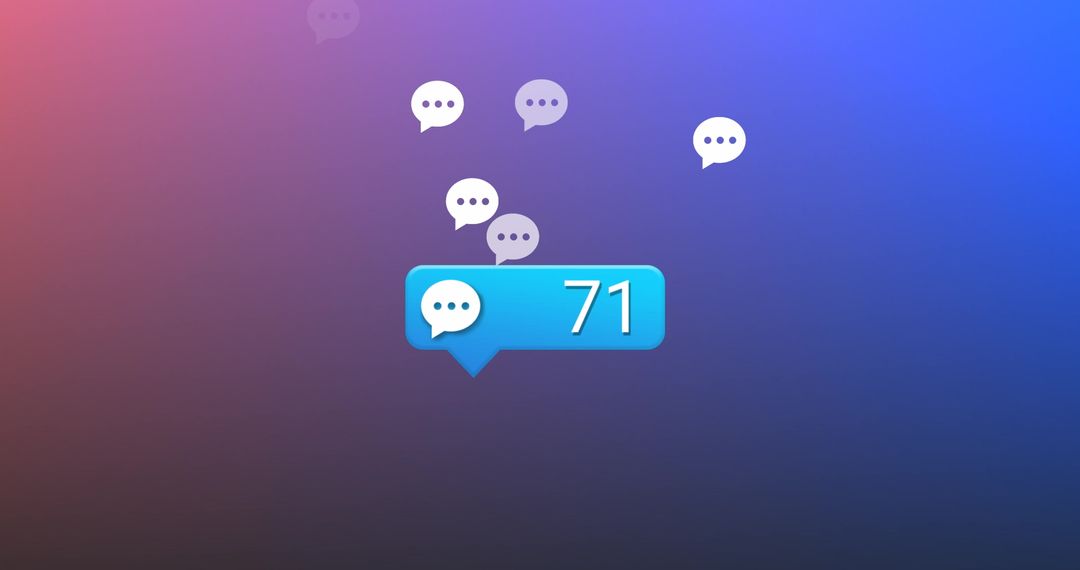 Social Media Interaction Concept with Message Icons