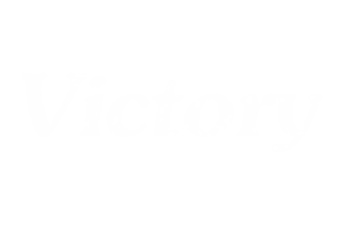 Victory Text on Transparent Background for Sports and Competition