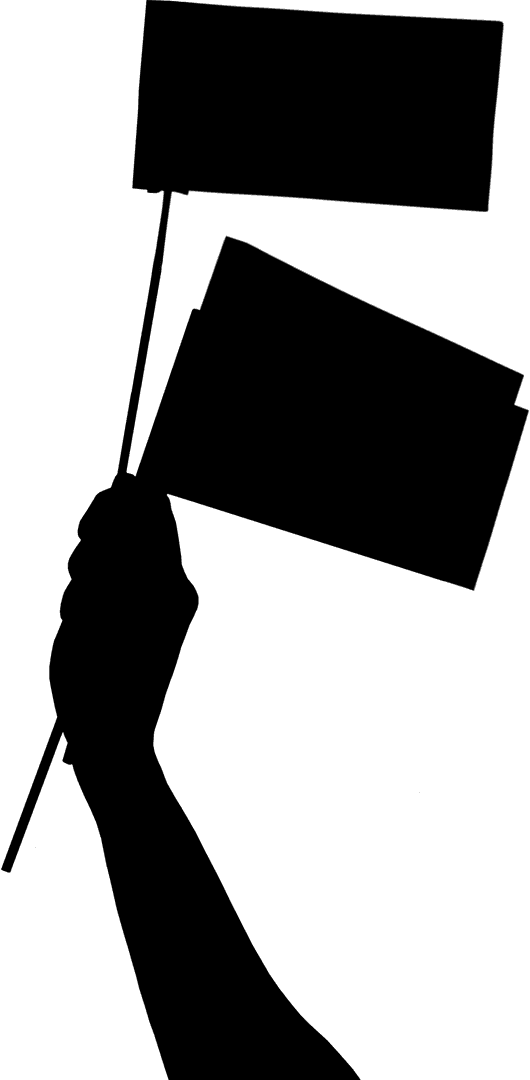 Hand Holding Diverse Flags Vector Silhouette on Transparent Background