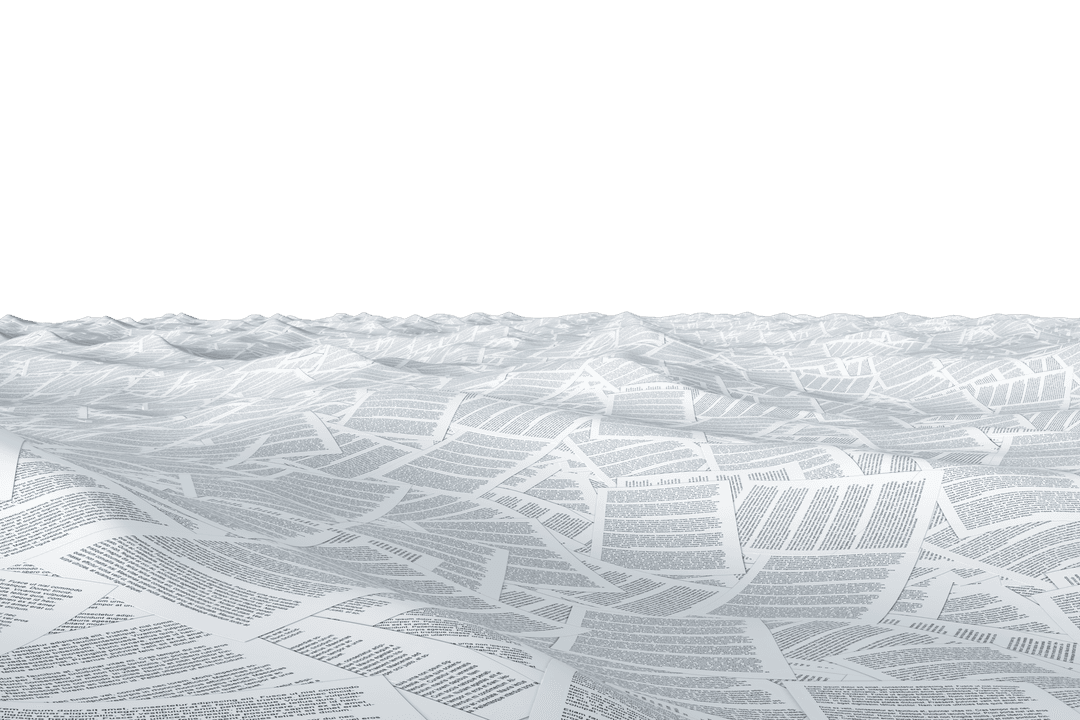 Abstract Landscape of Text Pagess on Transparent BG