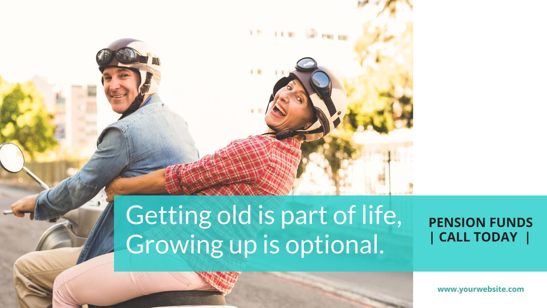 Senior Couple Enjoying Freedom on Scooter with Happy Expressions