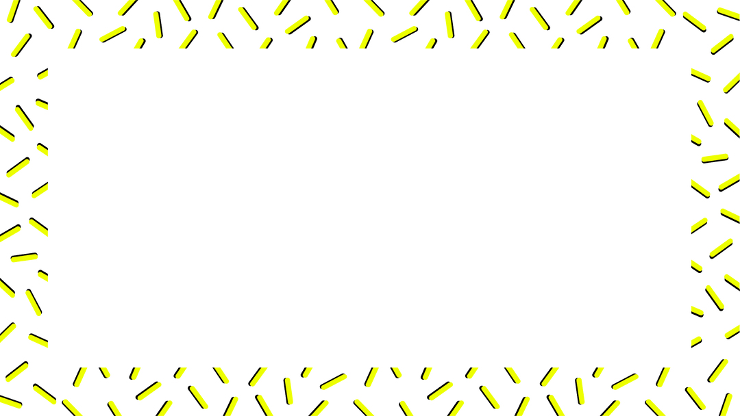 Vibrant Yellow Pill Frame Design on Transparent Background