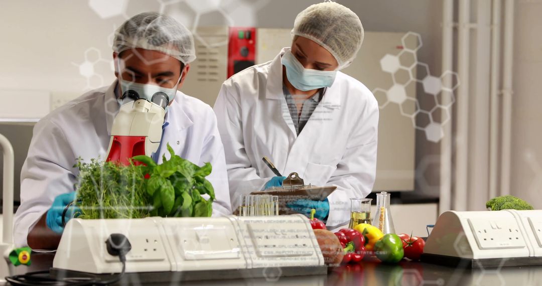 Diverse Scientists Conducting Food Quality Research in Laboratory