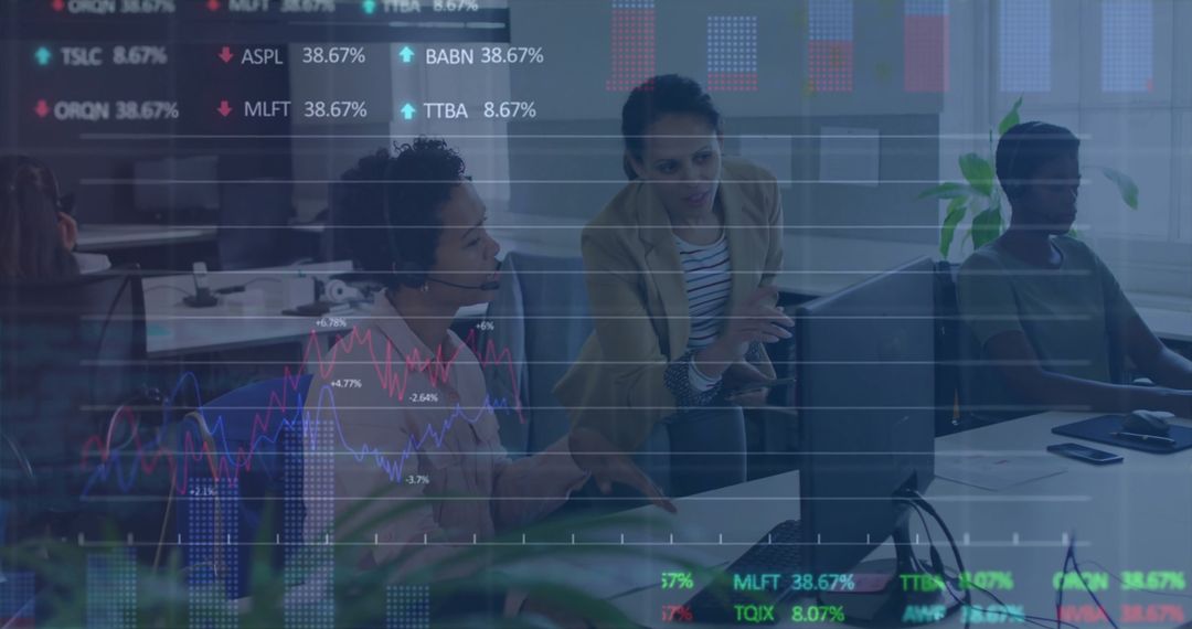 Digital Business Analysis Concept with Diverse Colleagues
