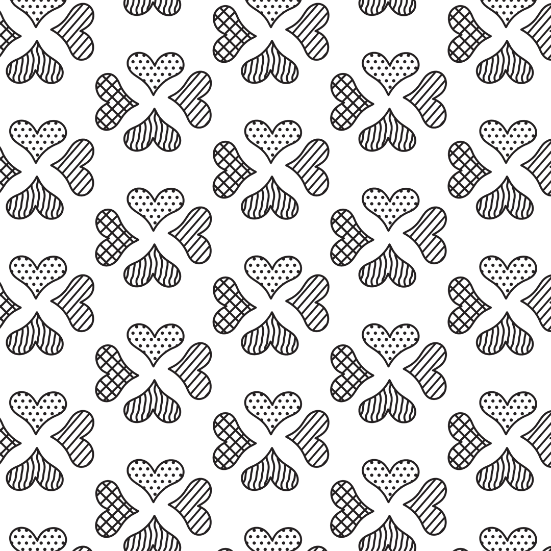Heart Pattern Black Transparent for Creative Designs