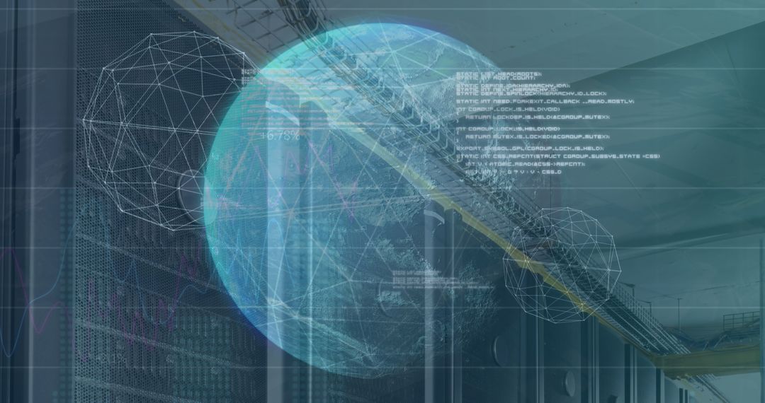 Digital Network Security and Data Center Concept