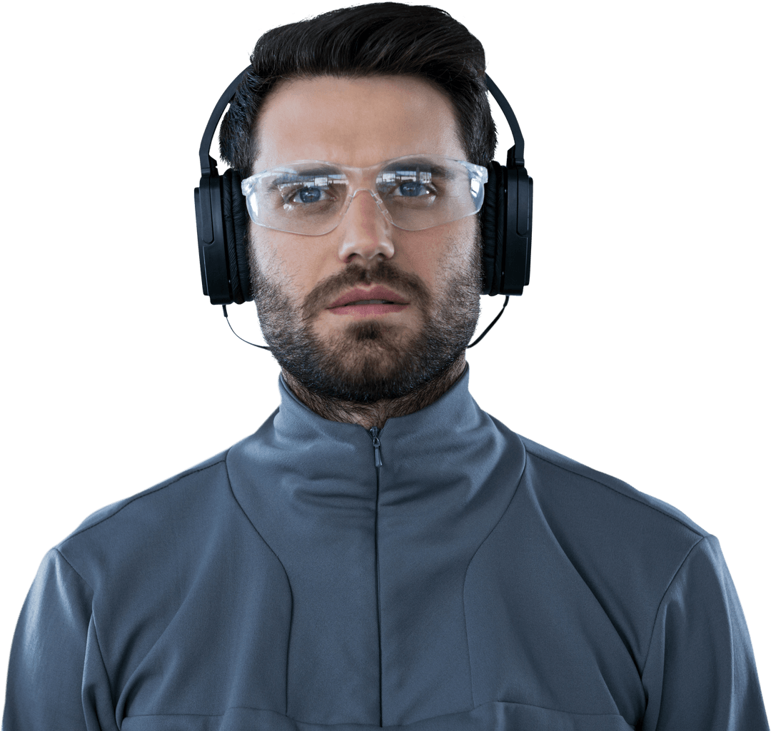Transparent Background Headphones Man Future Innovation