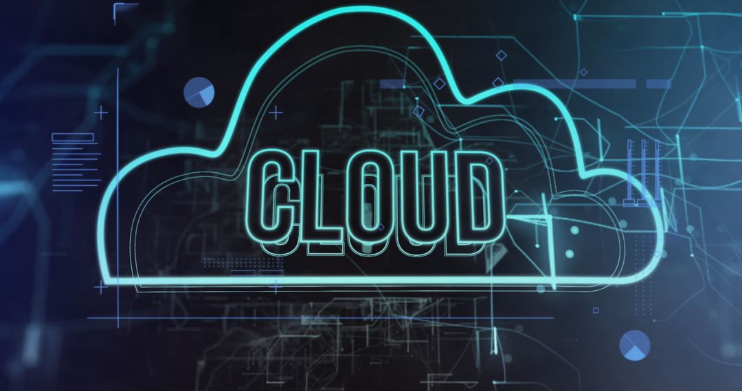 Digital Cloud Computing with Financial Data Concept