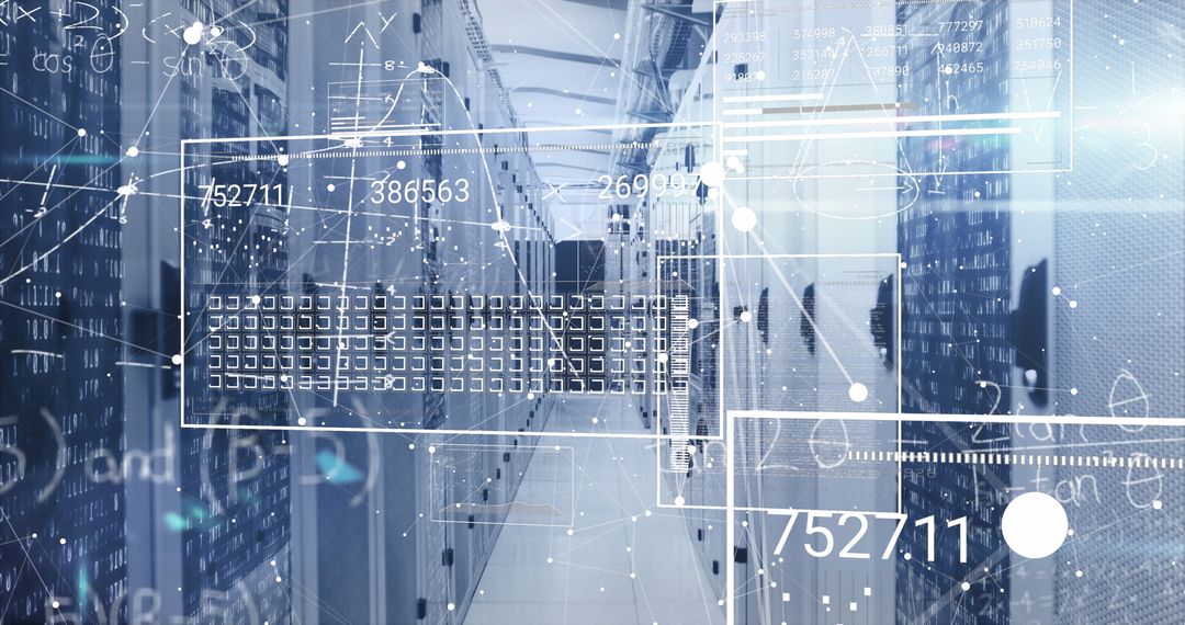 Digital Interface in Modern Server Room