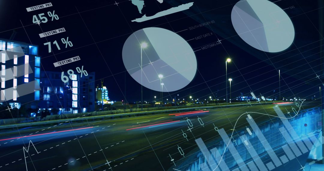 Statistical Data Analytics Visualized Along City Traffic